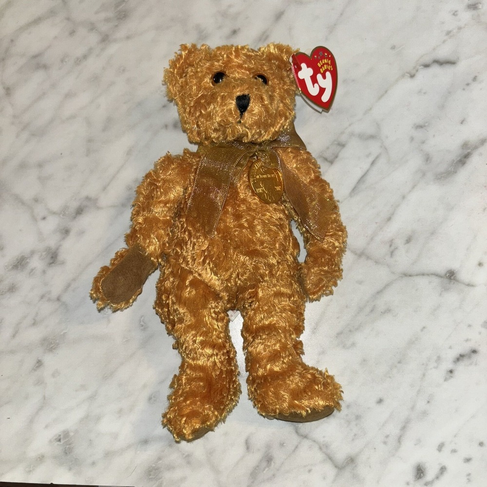 TY Beanie Baby - TEDDY the Bear (100th Anniversary Teddy) (8.5 inch) - MWMTs